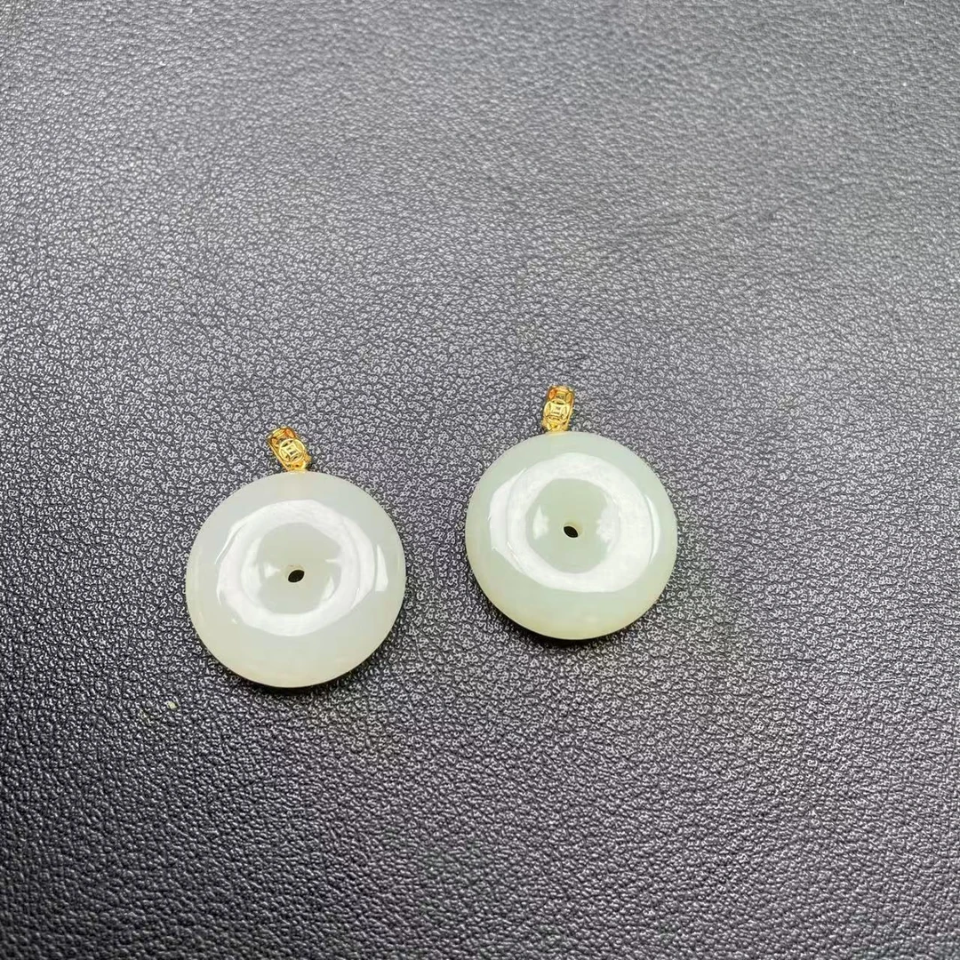 【玉经纶】46855/Q28-和田玉平安扣吊坠-多样性发其一20|5