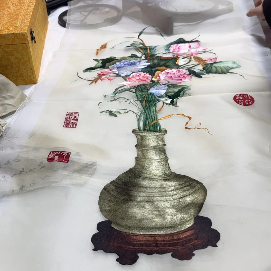 织绣最**质纯手工苏绣打造全网最高