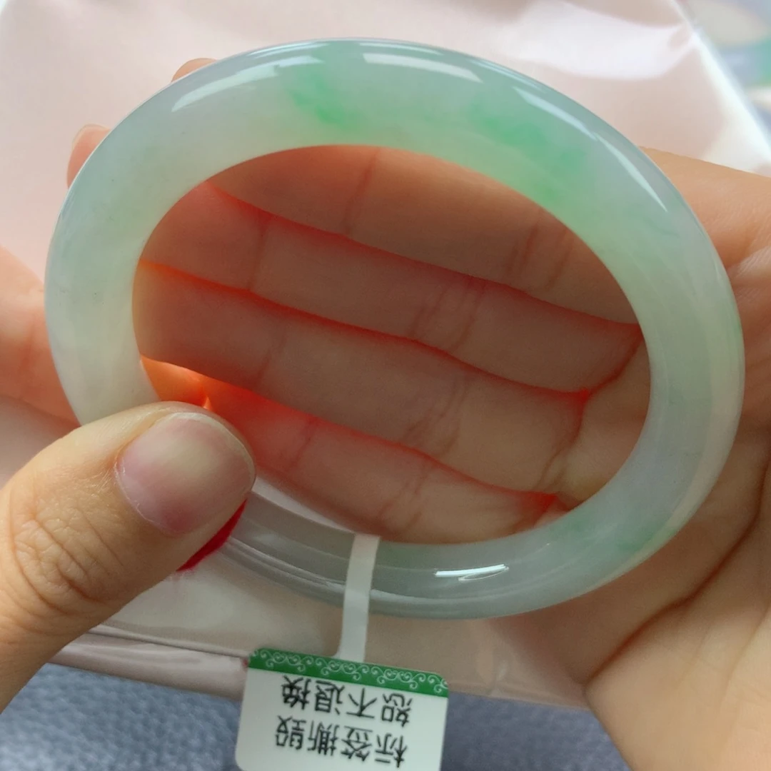 未镶嵌手镯翡翠缅甸天然翡翠A货55.5圆