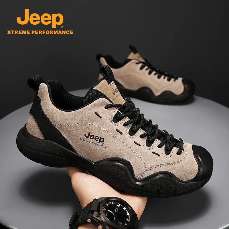 Jeep吉普男鞋运动鞋男款2025新款官方正品户外休闲鞋登山跑步鞋子