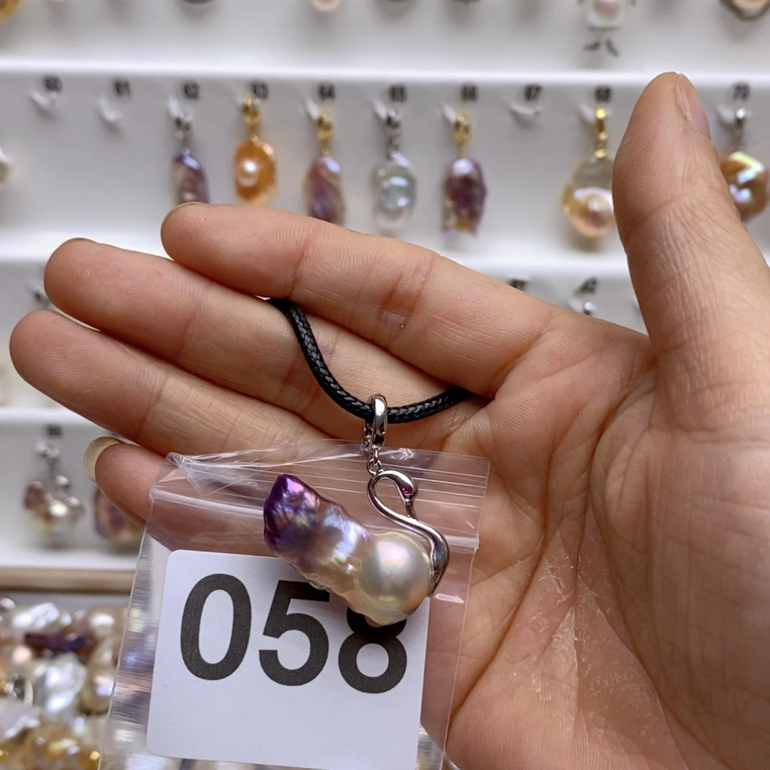 淡水珍珠颈饰银S925镶嵌N****?58