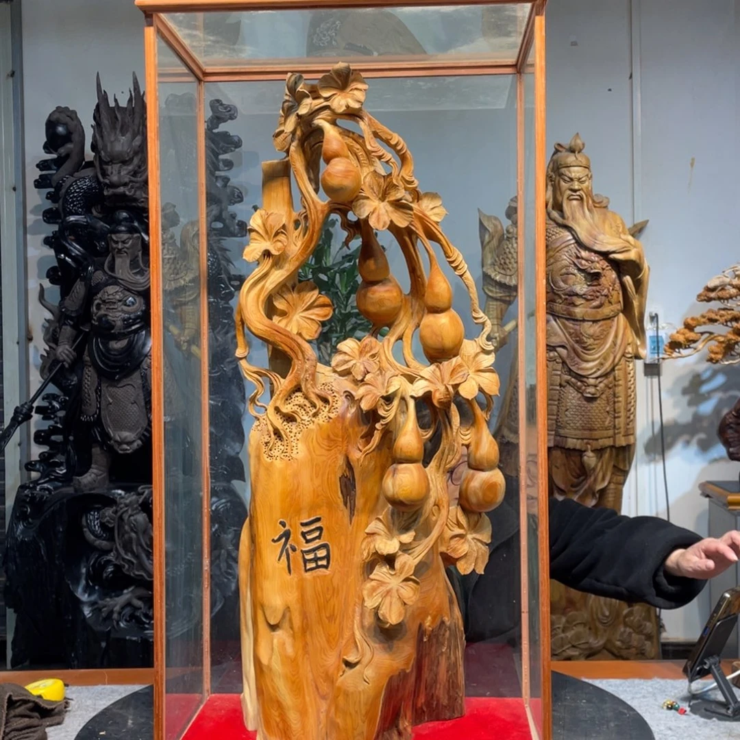 香榧木崖柏五福临门