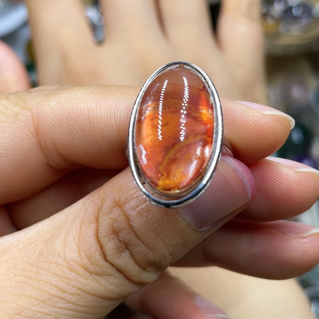 【闪购商品】水晶珠宝半成品银S925镶嵌戒指