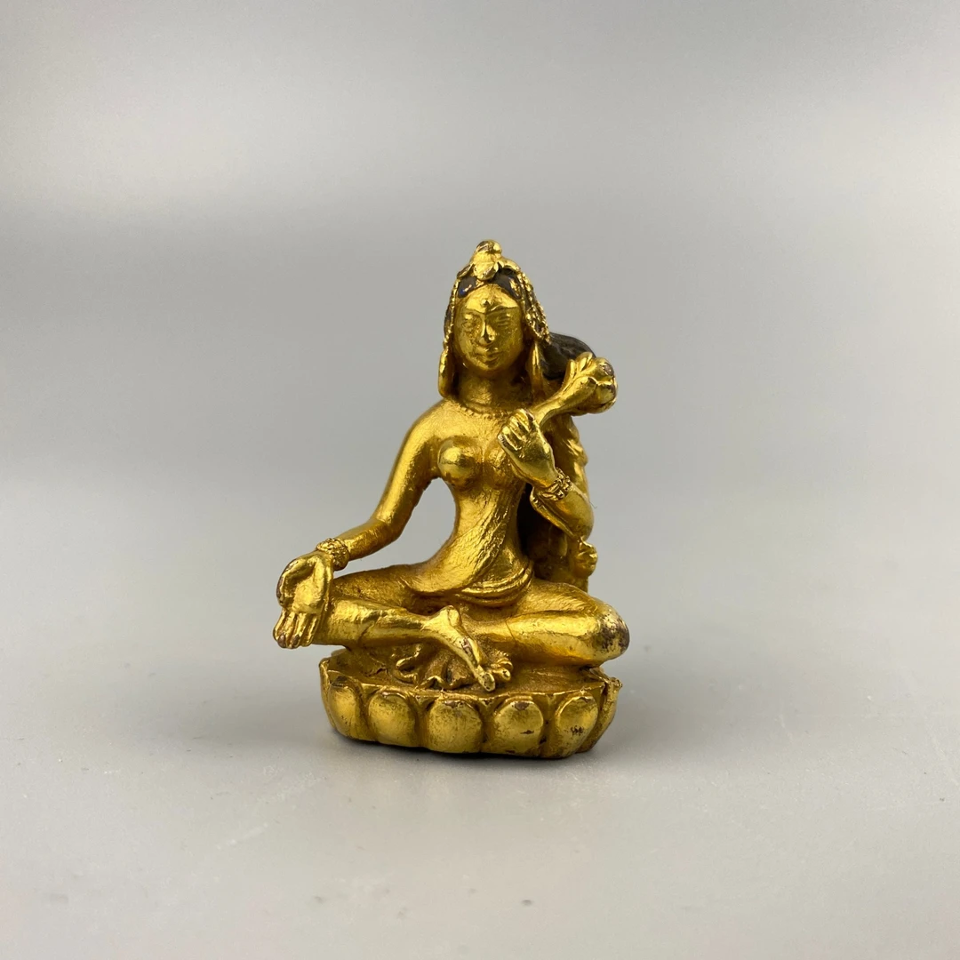 18世纪铜鎏金白度母像【古董拍卖】PY25ZXF0121017