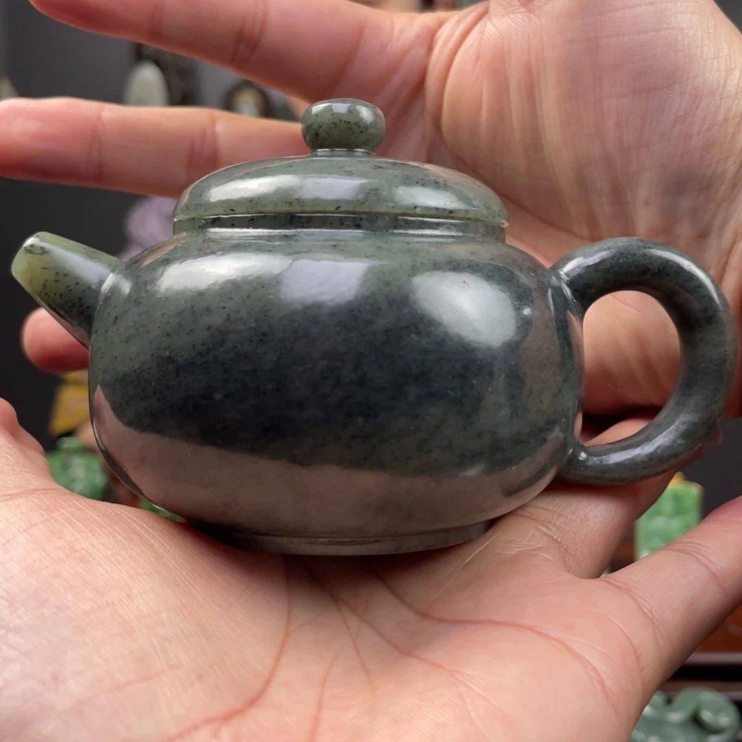 未镶嵌和田玉摆件和田玉茶壶未镶嵌