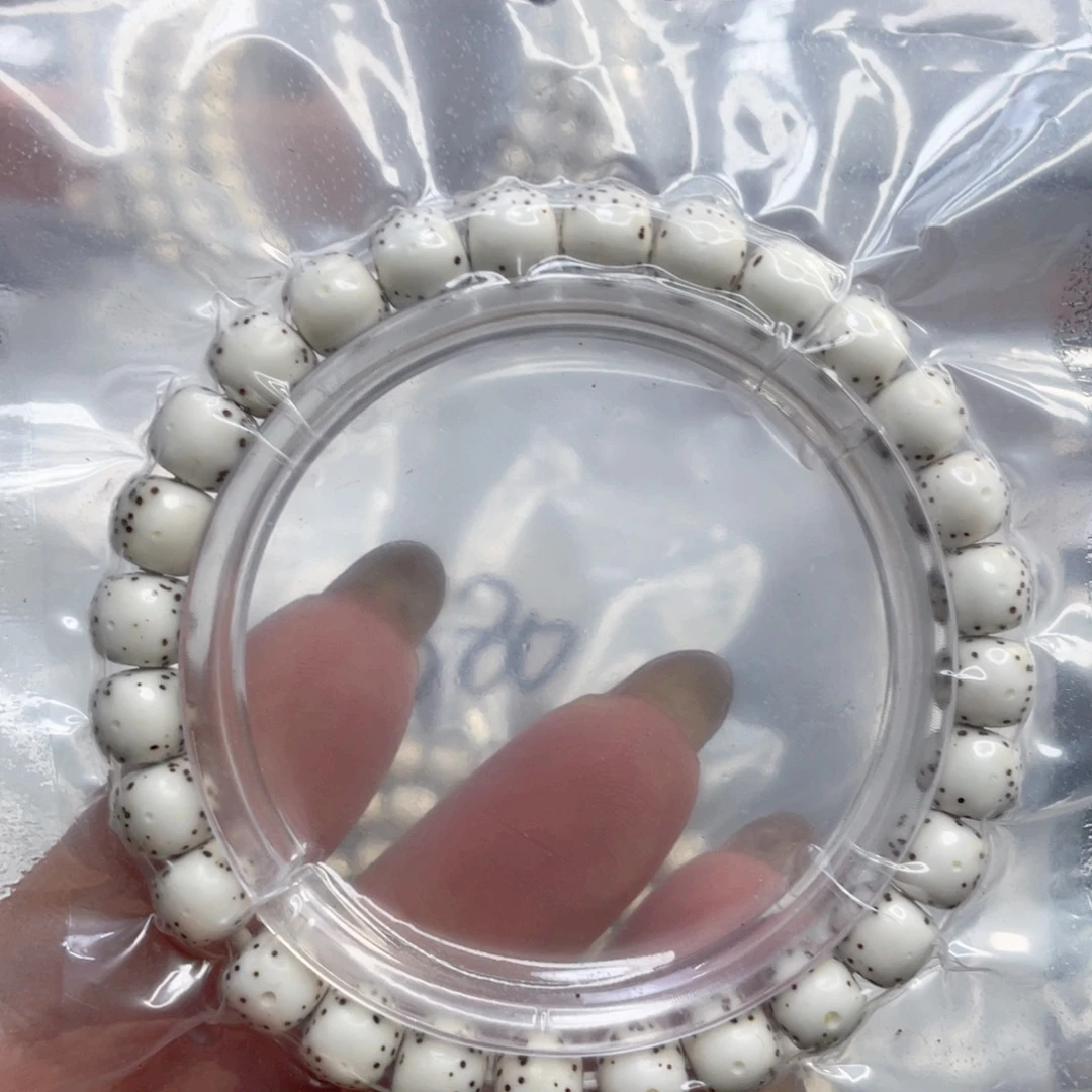 星月菩提手串原生态大留白带月尺寸8