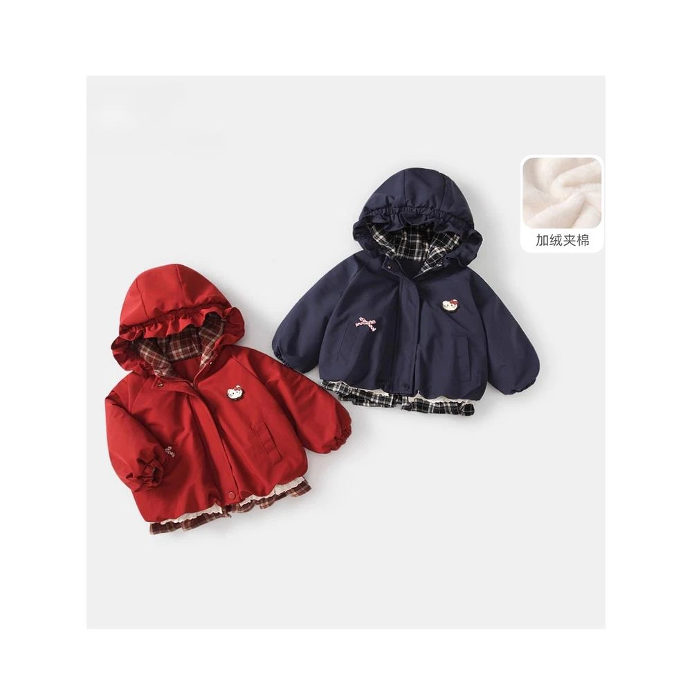 12岁女童服女童服秋冬装2025新款儿童加绒夹外套洋气女宝宝