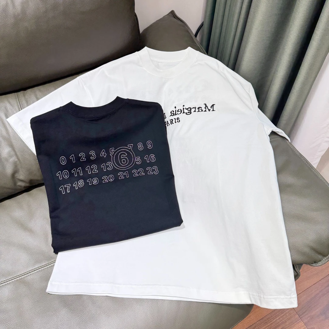 宽松简约【前后刺绣马拉重工短袖】男女同款D28250