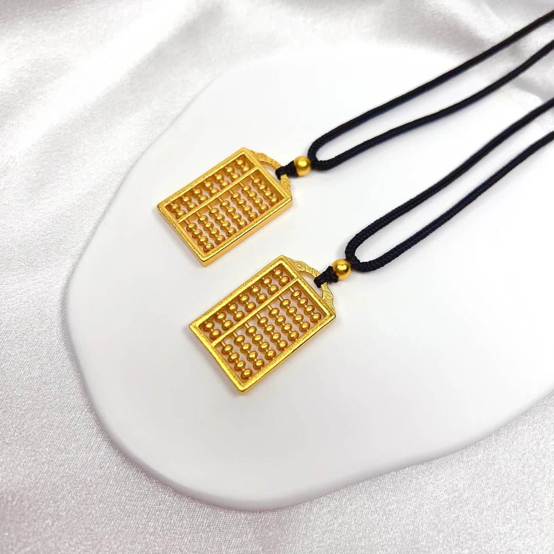 合金吊坠 如意算盘一响黄金万两情侣立体时尚送礼吊坠