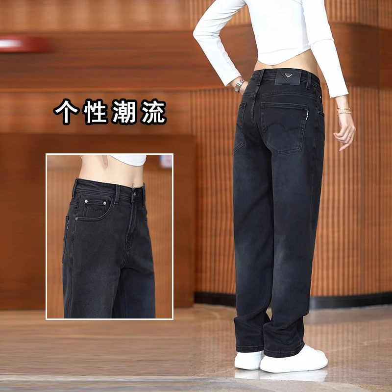 莱赛尔天丝牛仔裤男款时尚韩版直筒长裤子美式高街潮流男士休闲裤