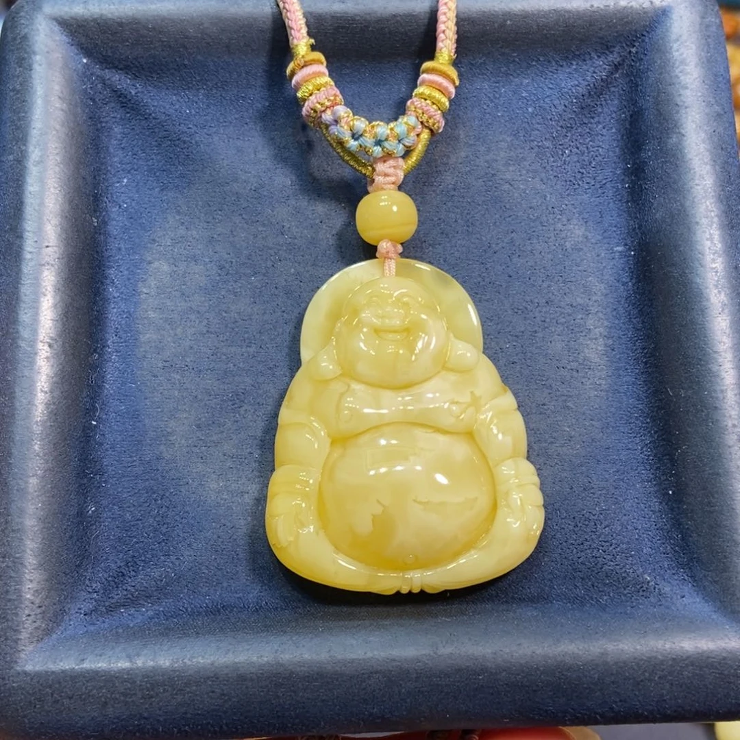 琥珀颈饰未镶嵌蜜蜡