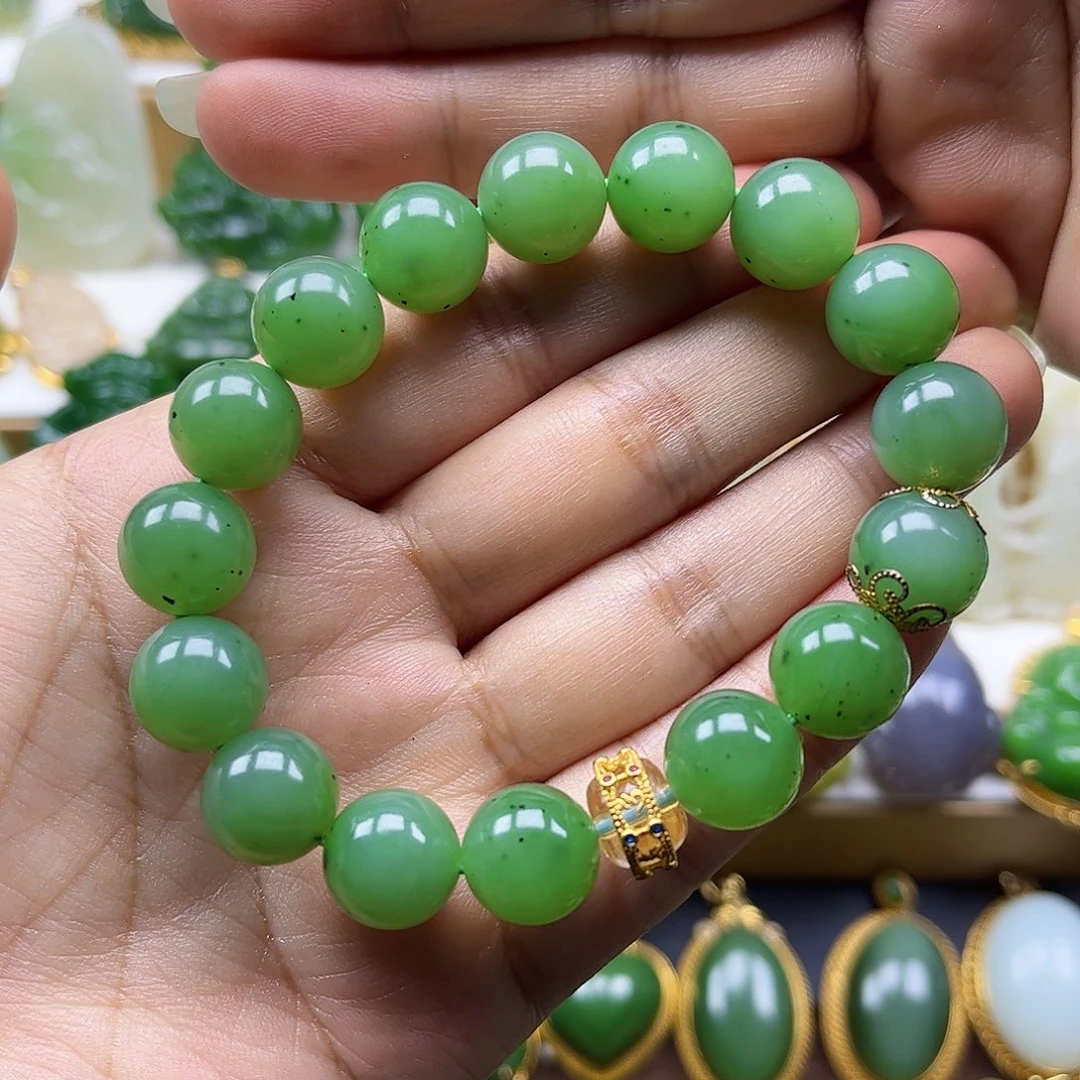 和田玉未镶嵌手串卡12