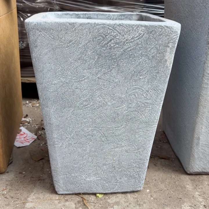 紫砂花盆口30高42宜兴粗陶