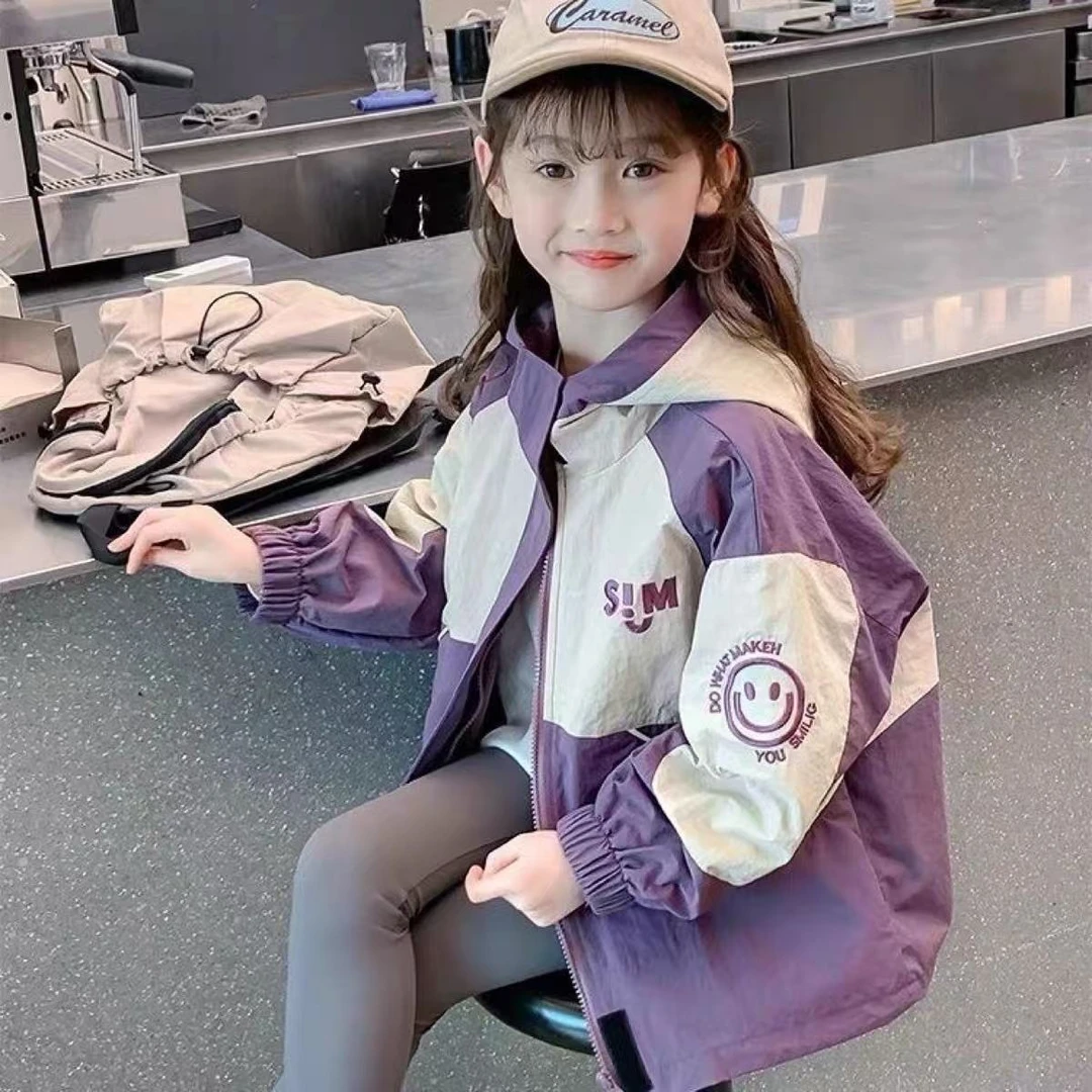 27045新款女童外套春秋款新款洋气童装儿童运动衣服小女孩炸街款