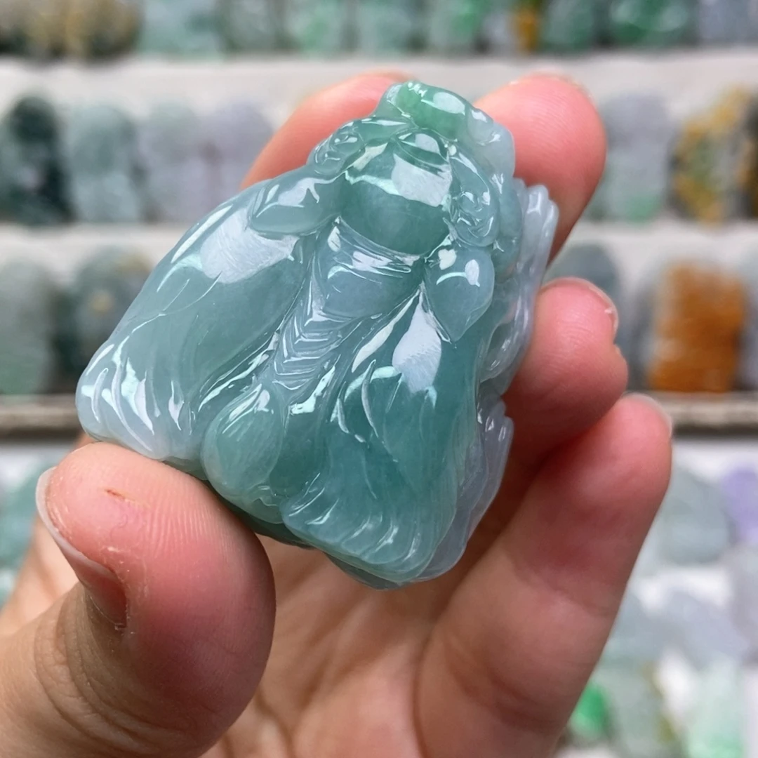 翡翠未镶嵌吊坠(赠链)