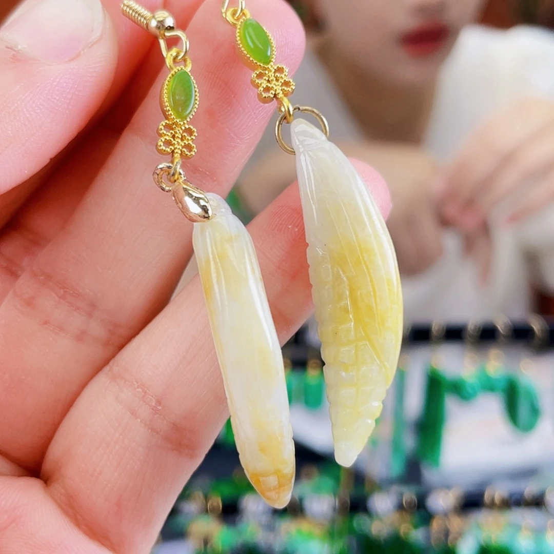 未镶嵌翡翠耳饰饰品