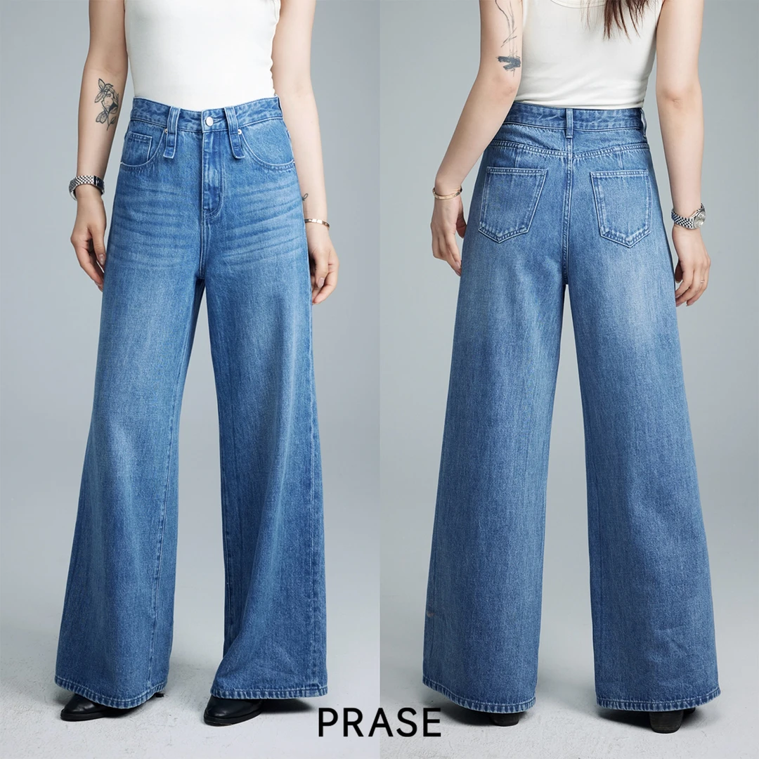 PRASE·噜【全员长腿】天丝棉轻奢设计款梨/苹果型牛仔裤PR507B17