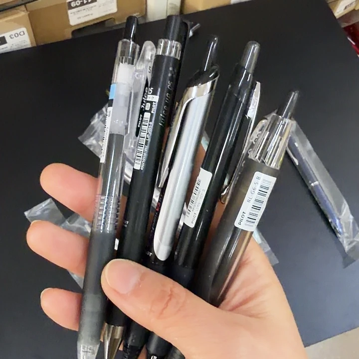 百乐按动中性笔5支装0.5