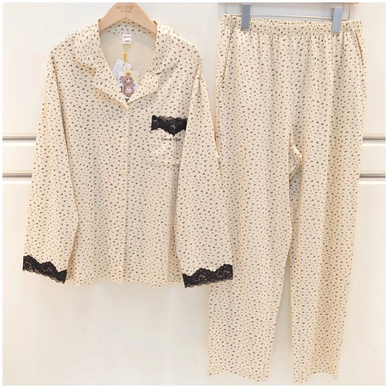 彩色品牌睡衣女士秋家居服25A41086