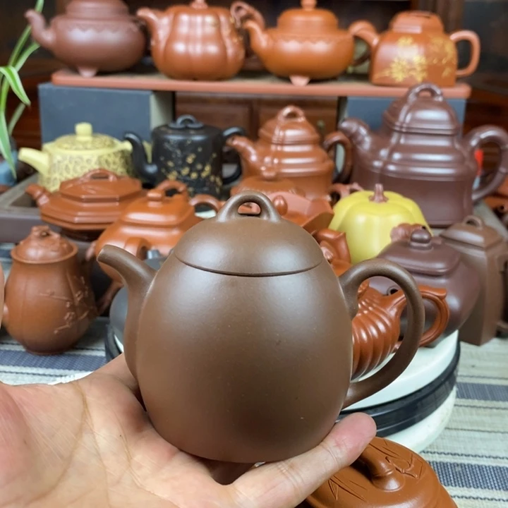紫砂茶壶秦权180cc原矿文革老紫泥老一厂礼品壶特价