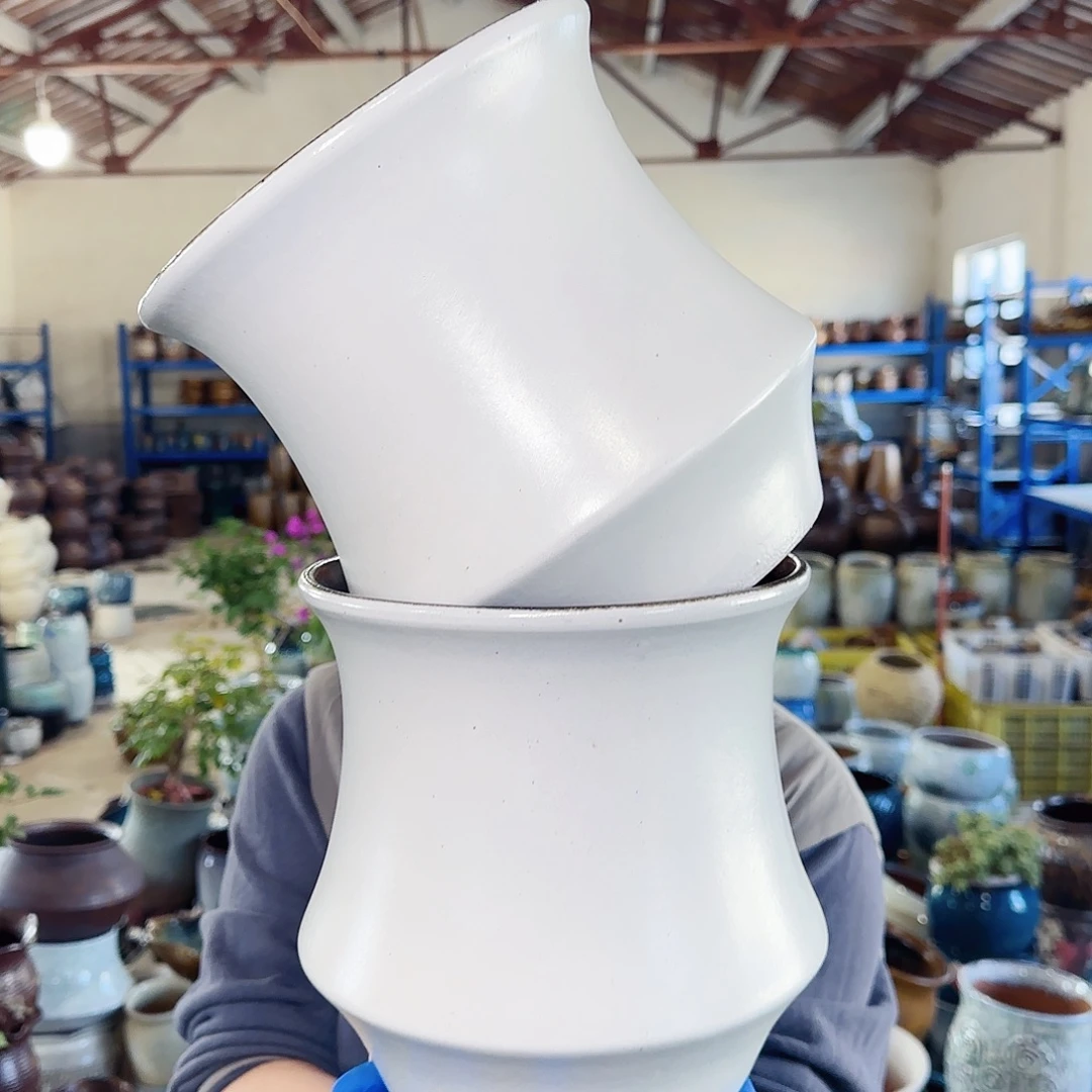 紫砂花盆高20口20