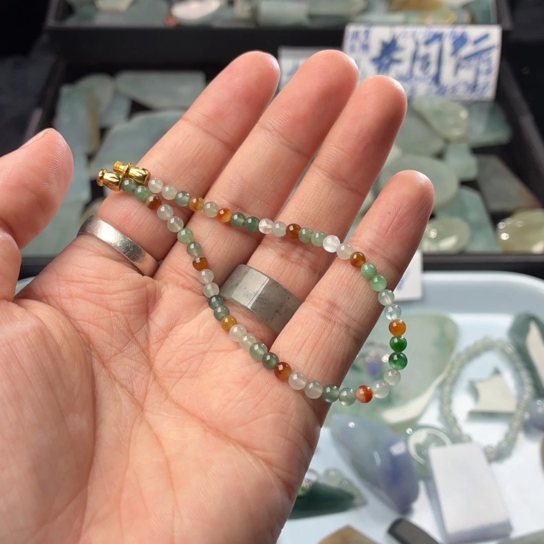 定制翡翠未镶嵌天然缅甸翡翠a货4mm