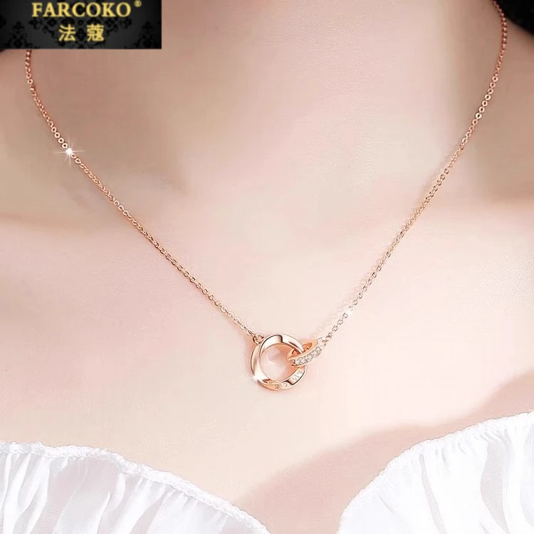 法蔻项链女轻莫比乌斯环轻奢百搭小众感生日礼物送女友送老婆