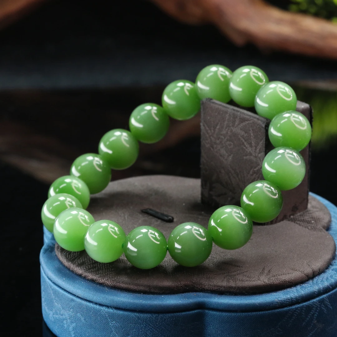 36和田玉碧玉猫眼手串/401942上海嘉禾拍卖