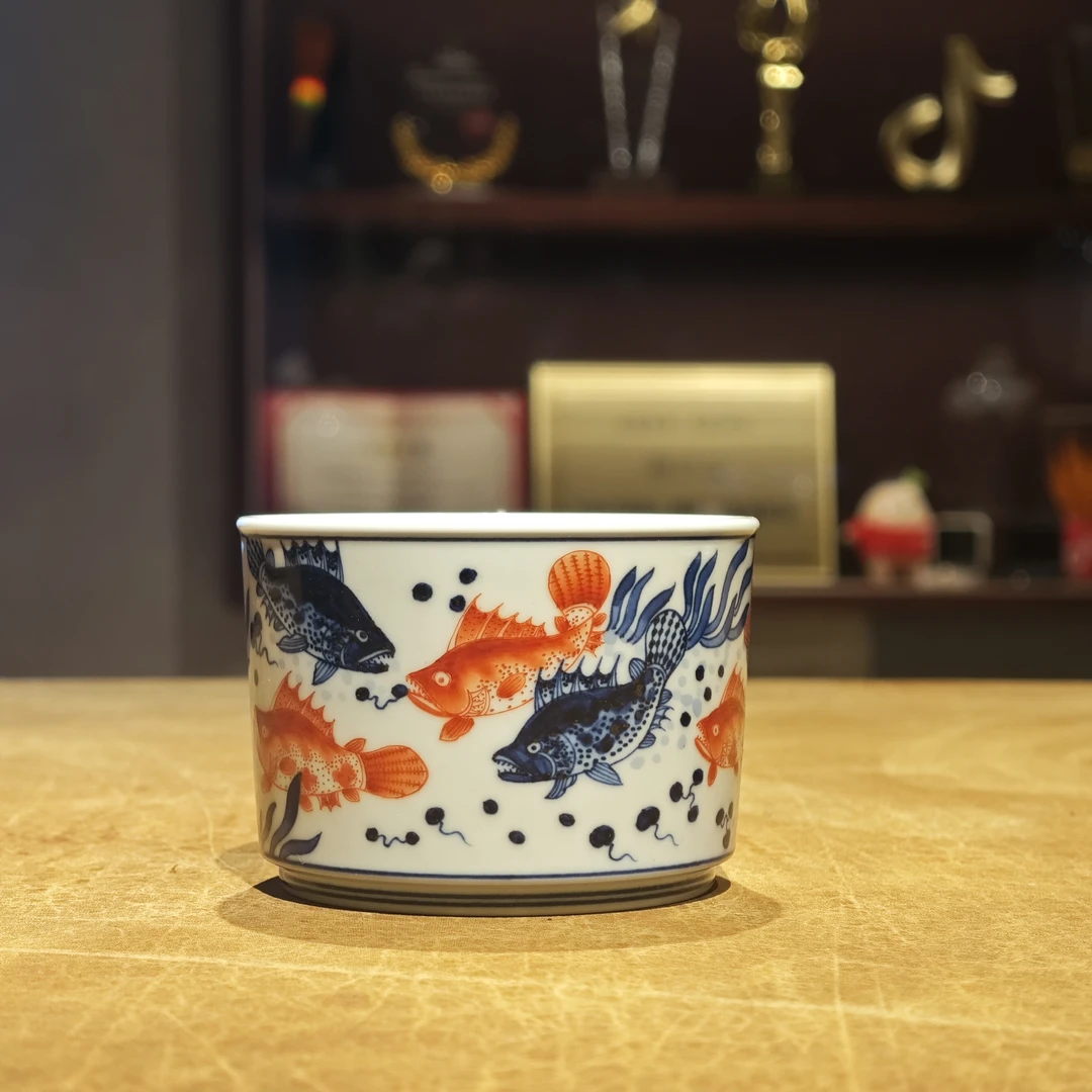 【非遗甄选】墨舍柴窑矾72口红满鳜容天杯（moshe908）