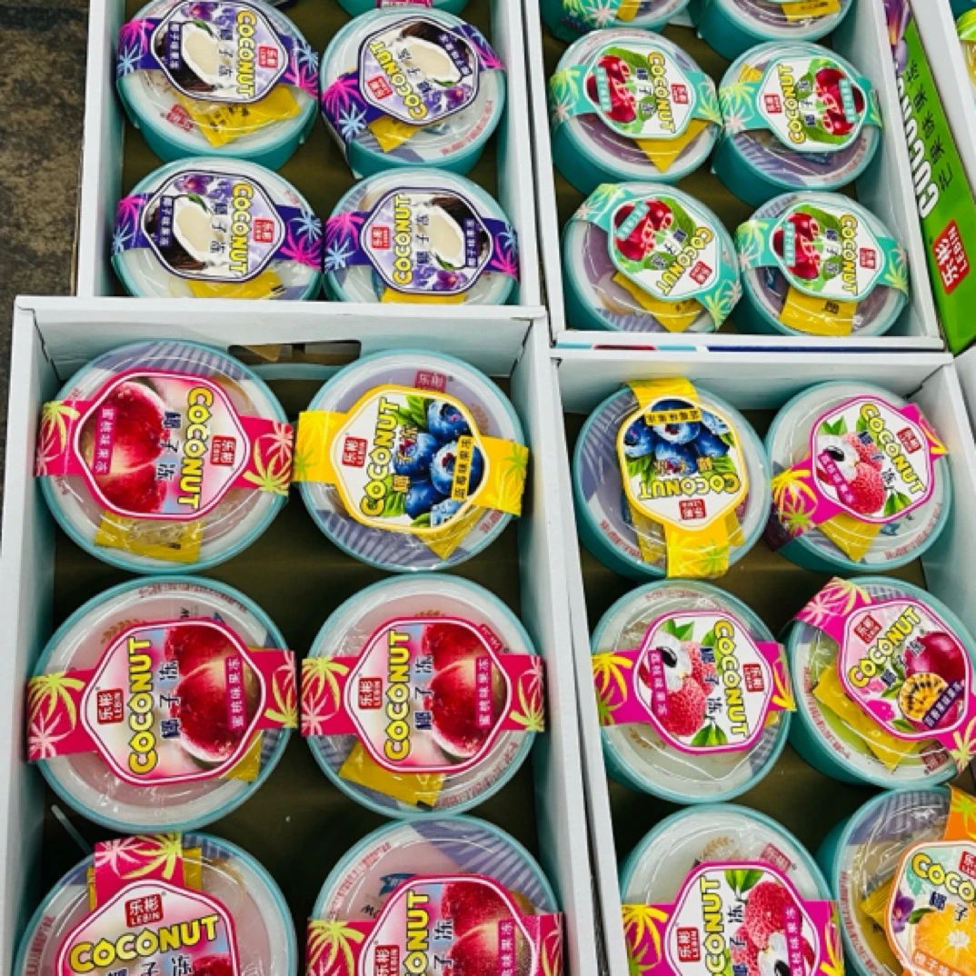 甜嫩椰子冻椰粒多口味混合装代餐零食果冻布丁海南省