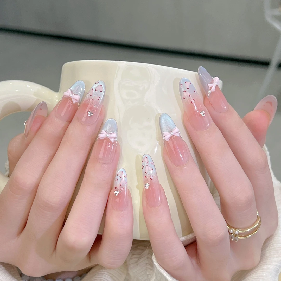 【海盐小豹】时尚清新纯欲高级感成品美甲穿戴式手工穿戴甲气质