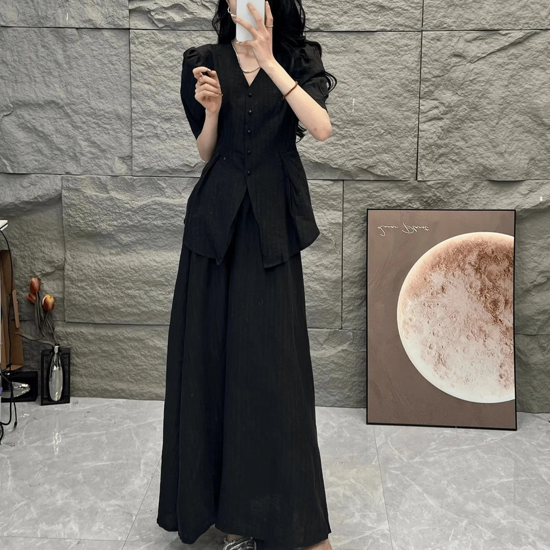 胖mm大码2025夏季新款显瘦两件套高级感巨好看的时尚休闲套装裙女