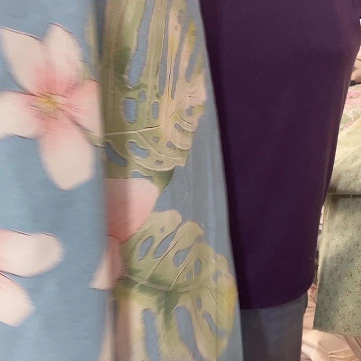 @***零棉长绒棉蓝色大叶布头2块
