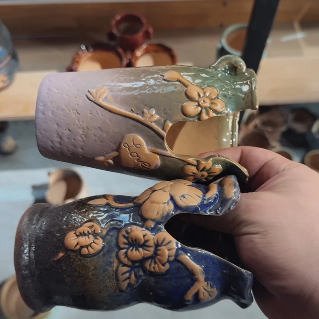 紫砂花盆粗陶盆醋