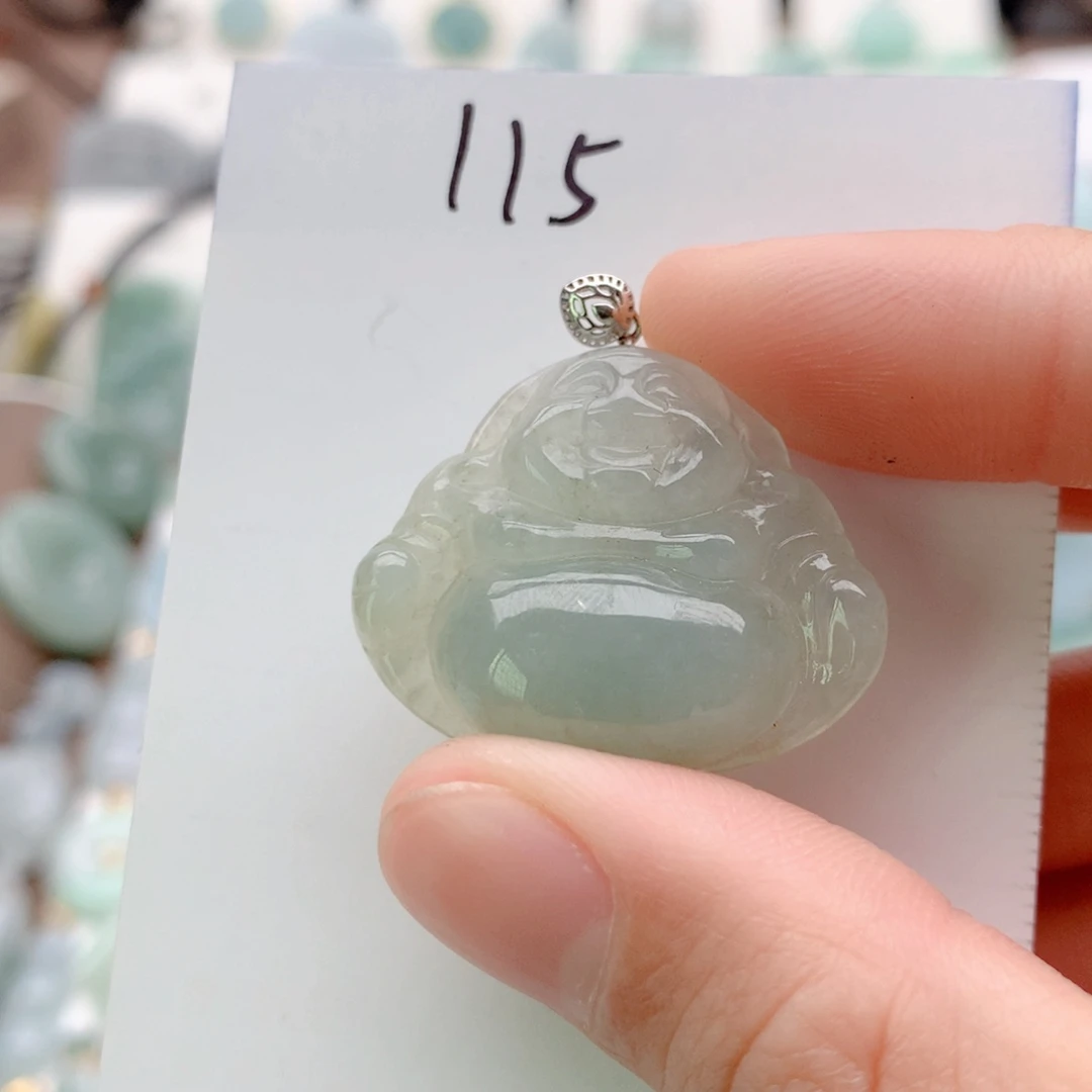 翡翠银S925镶嵌颈饰吊坠