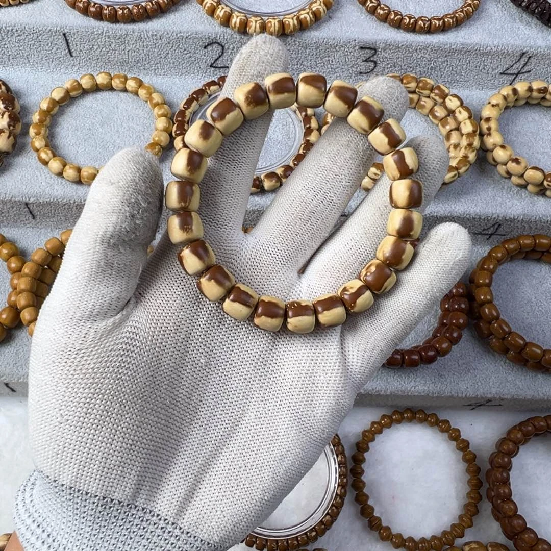 紫金鼠手串实心紫金鼠三花手串10