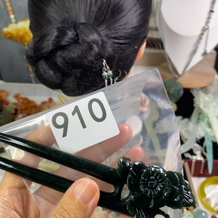 【闪购商品】岫玉发饰未镶嵌小***啊