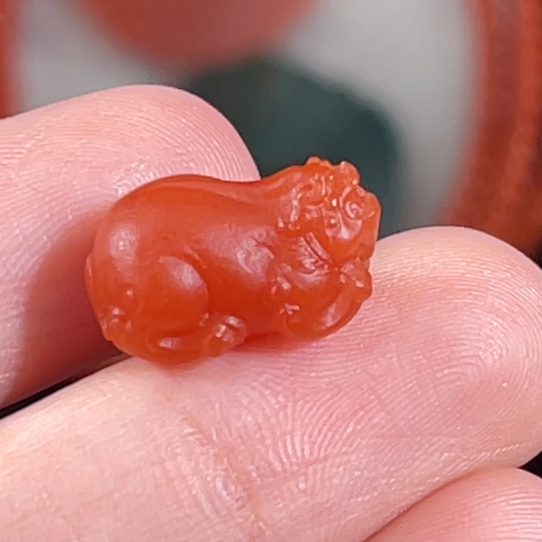 南红玛瑙未镶嵌貔貅8.7x7.9x13.7mm不退换