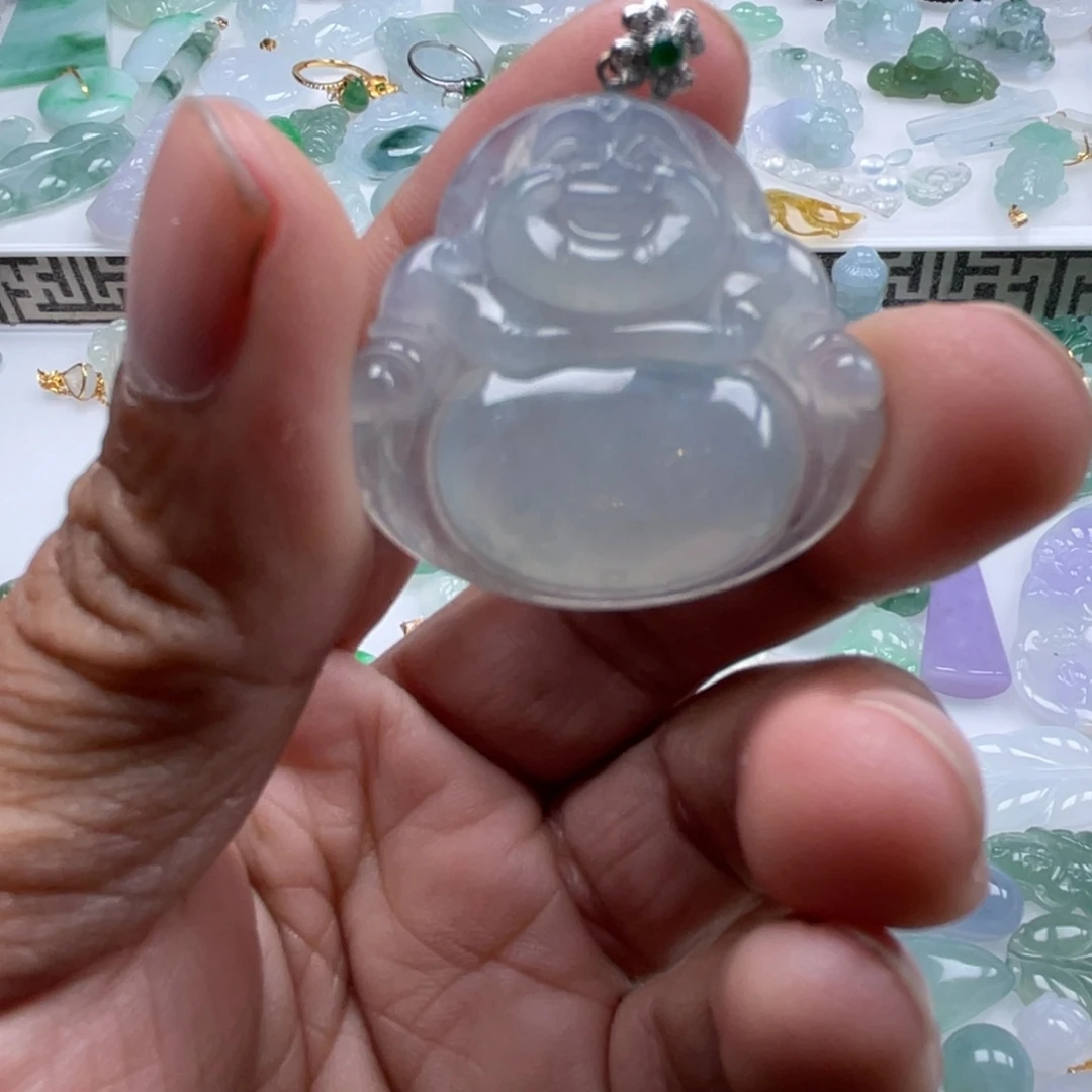 翡翠未镶嵌颈饰翡翠冰佛公