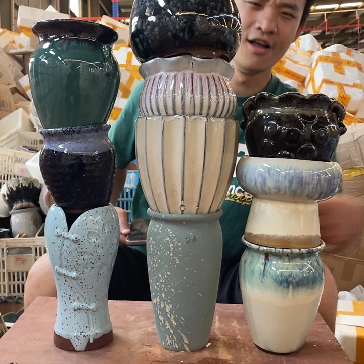 宜兴紫砂粗陶花盆