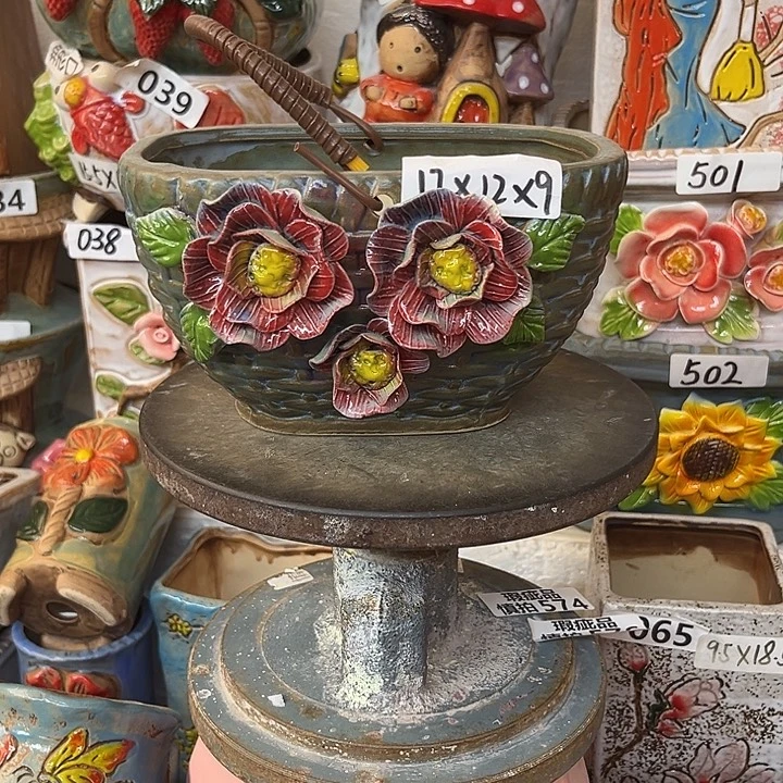 粗陶材质多肉花盆