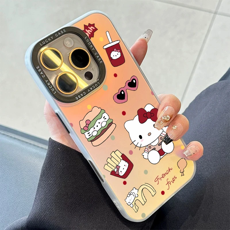 镭射摘汉堡猫用于苹果17ProMax手机壳iPhone17 Pro硅胶手机套17PM