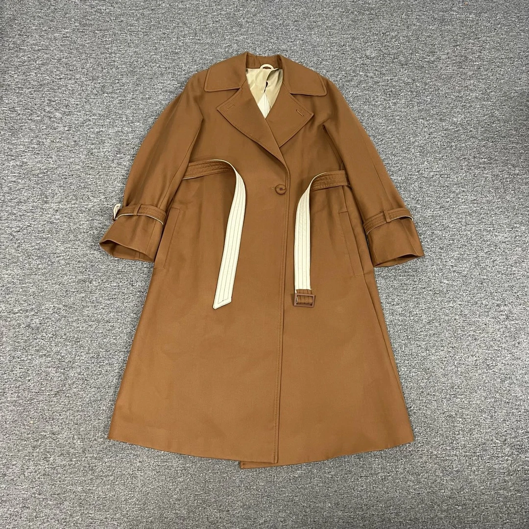 99新 MaxMara maxmara 撞色风衣大衣