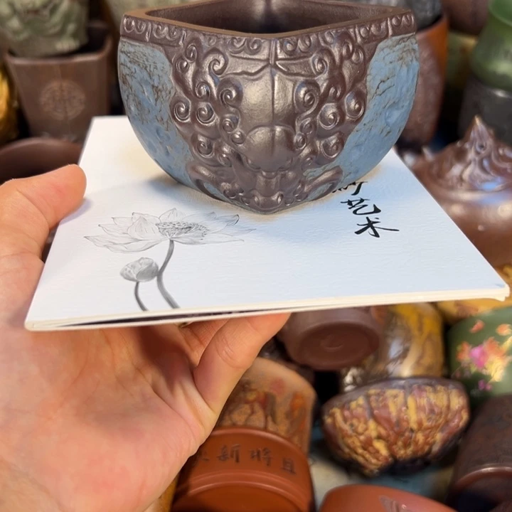 紫砂茶杯宜兴紫砂杯子