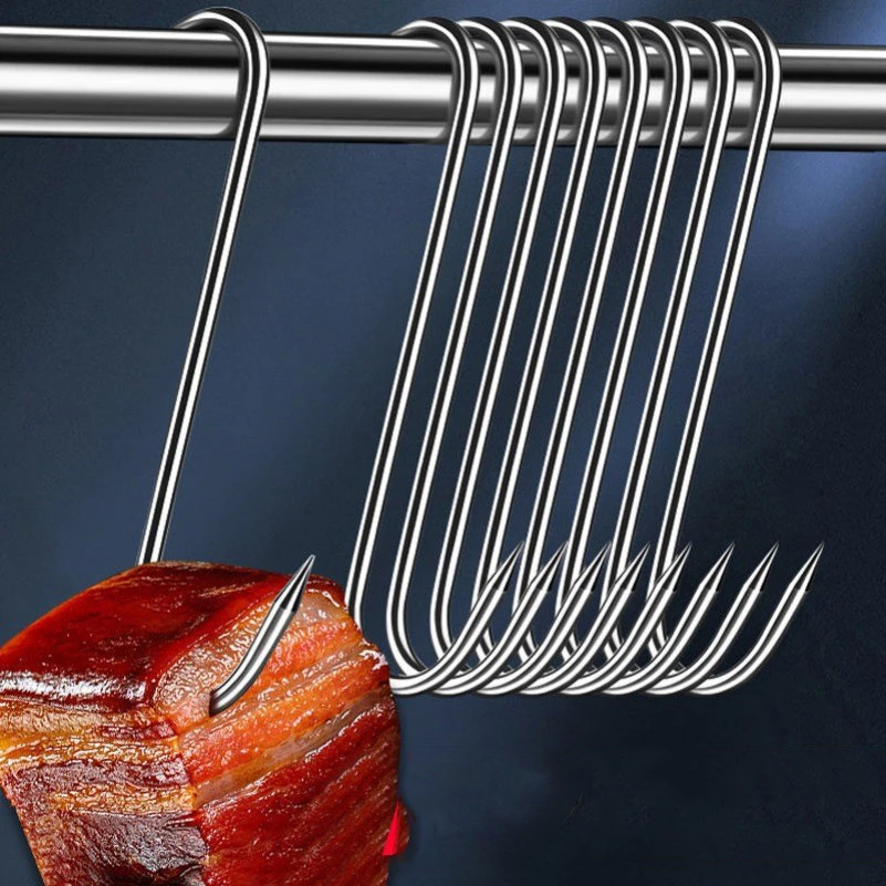 【抢！超值6,9到手40个】晒腊肉挂钩 加粗S型大号实心承重香肠猪肉鱼