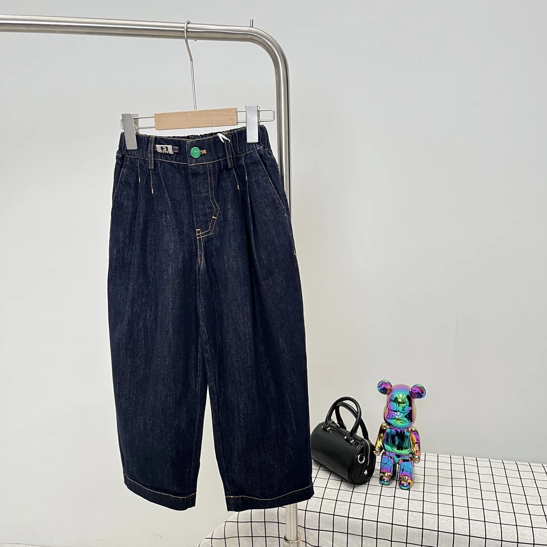 秋冬男童女童牛仔长裤蓝色 1056阁系