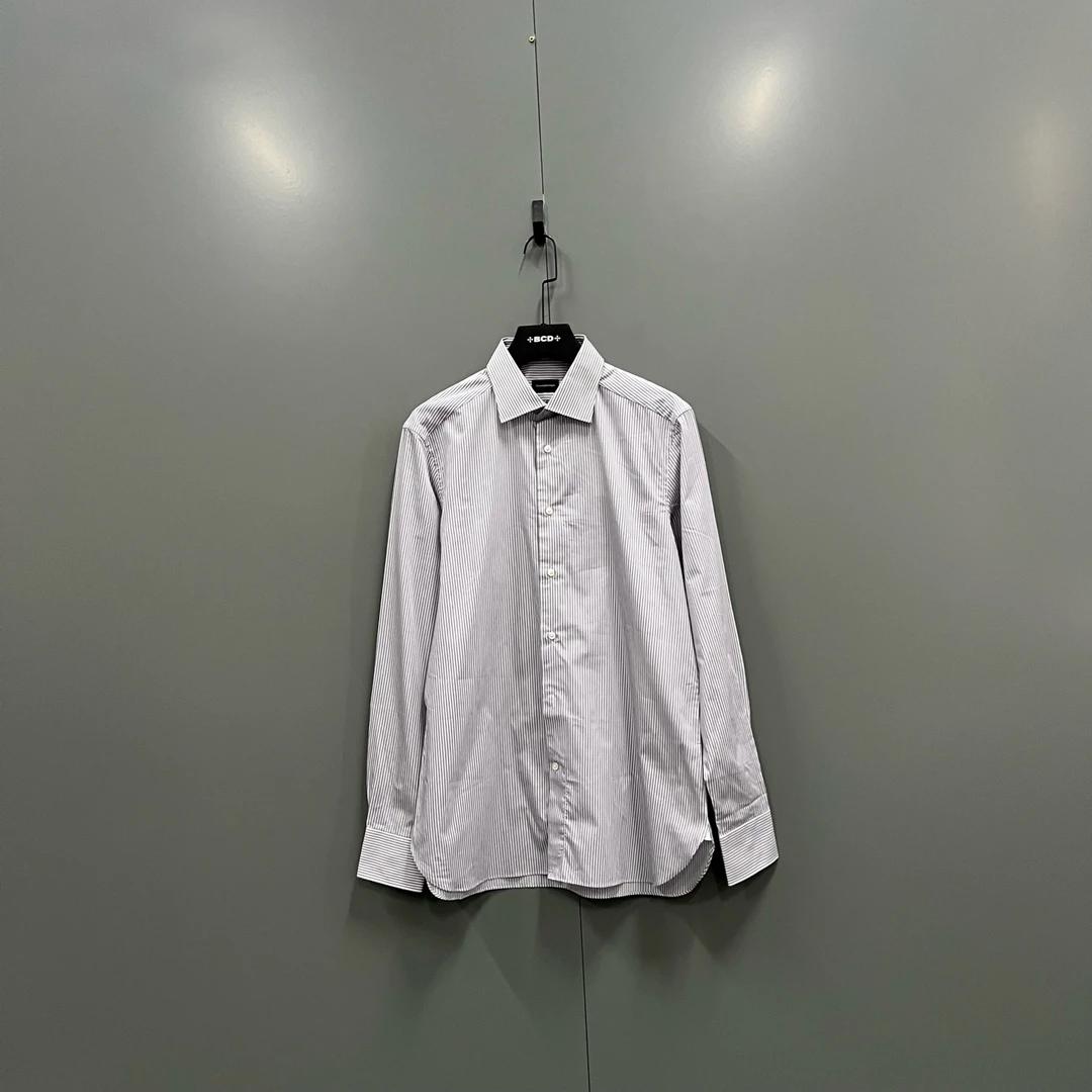 未使用 ZEGNA h927 杰尼亚 条纹尖领衬衫 38 39 40  102283