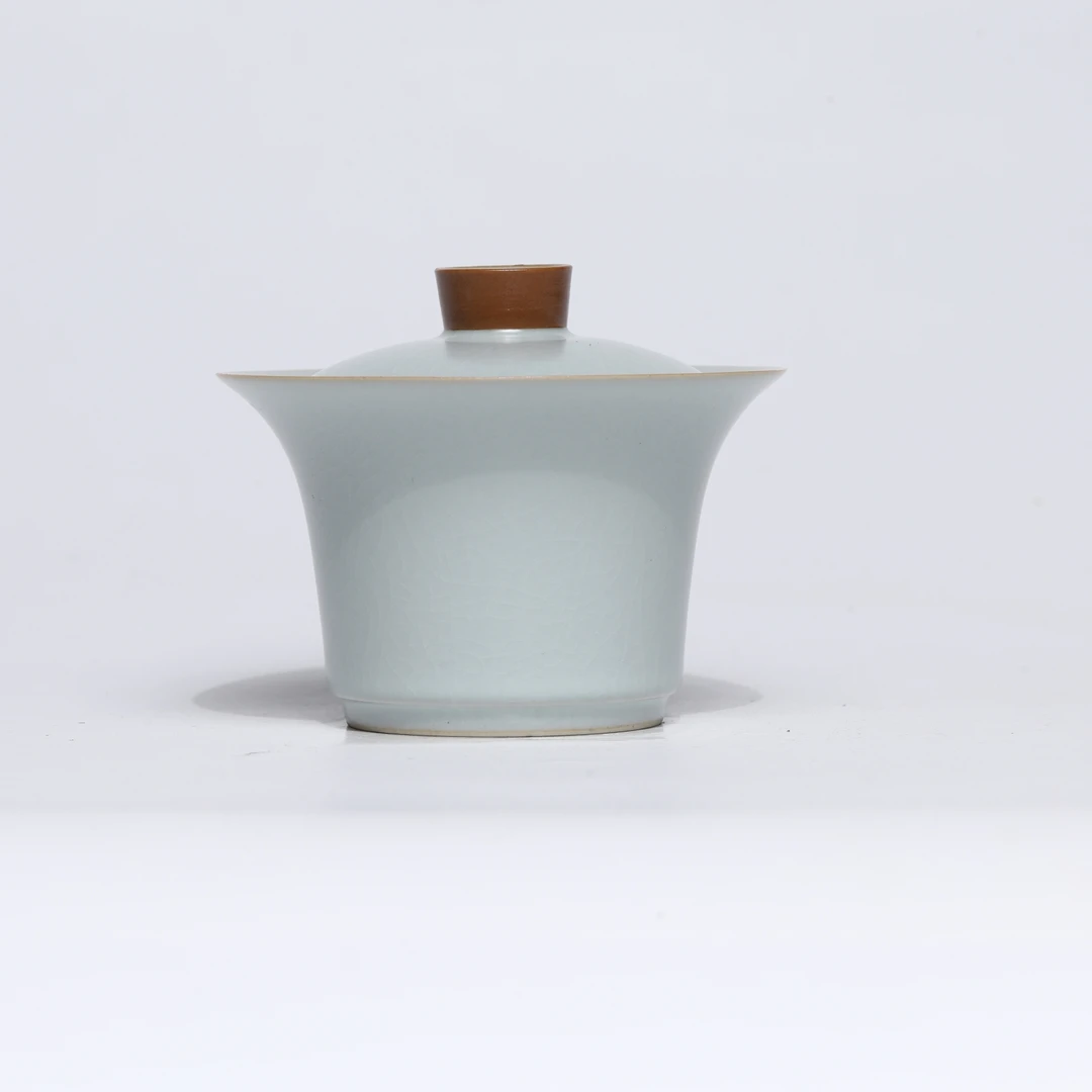 【非遗茶空间】汝冰花二才马蹄盖碗