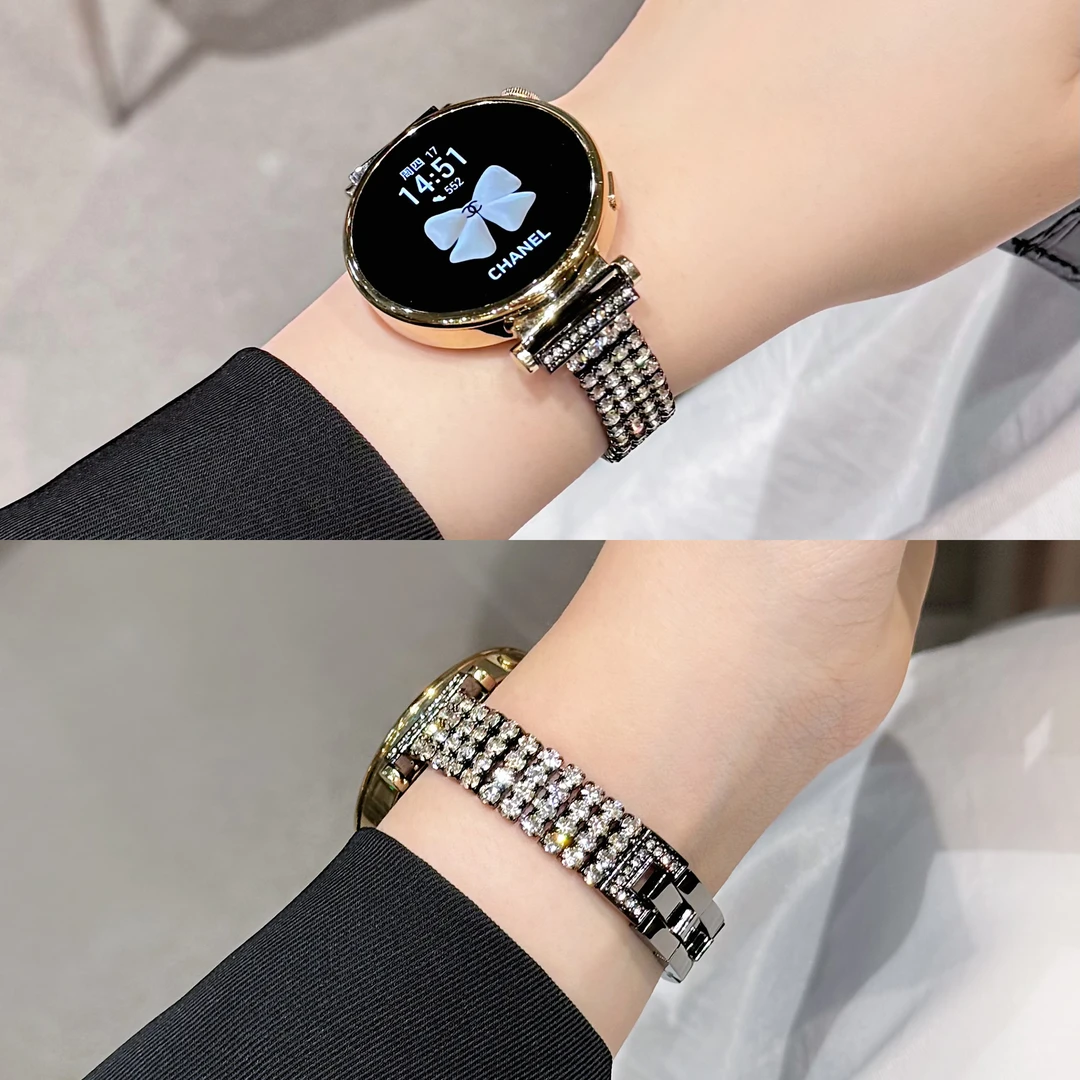 新款高级感镶钻华为gt5表带夏季小香风gt4gt3watch4女华为手表带