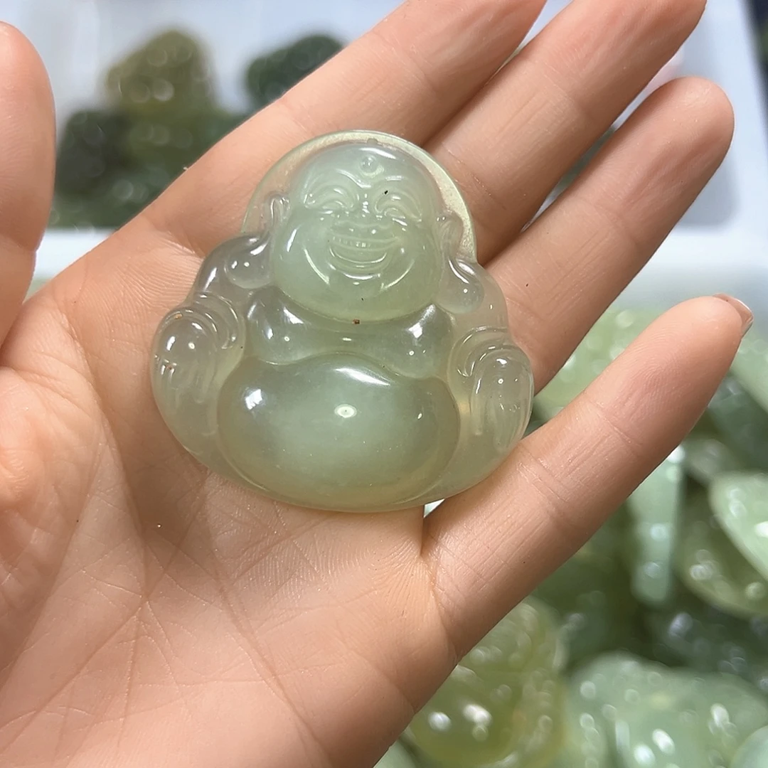 精***曹蛇纹石玉未镶嵌颈饰